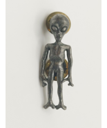 Vintage, 1946, &#39;Poker&#39; Pewter Alien Lapel Pin - £19.98 GBP