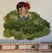 GIRL I’m a Head of Lettuce die cut missing back half of Valentine Card - £3.98 GBP