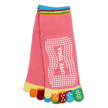 Love Yoga Rainbow Pink Toe Socks (Adult Medium) - £3.52 GBP