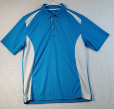 Grand Slam Polo Shirt Mens Large Blue Knit 100% Polyester Short Sleeve Collared - £10.13 GBP