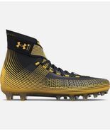 Under Armour Men&#39;s Highlight MC Football Cleats Black &amp; Gold Steeltown S... - $59.49