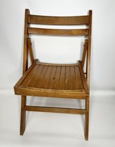 Vintage Wooden Slatedt Seat Folding Chair-Outdoor/Indoor - $57.37