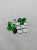 Lot Of (14) Green And White Trading Card Counters - £7.77 GBP