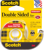 Scotch Permanent Double Sided Tape .5&quot;X450&quot; - £12.63 GBP