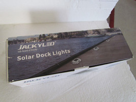 Jackyled 12 Pack Outdoor LED Solar Dock Deck Lights Driveway Pathway Fence Gray - £66.70 GBP