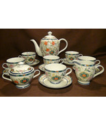 New, TRISA Asain Pattern Summer Garden Design Stoneware China Coffee / Tea Set - £222.90 GBP