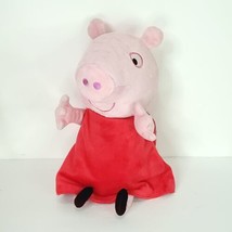 Peppa Pig Hug N Oink Talking Giggling Plush 11&quot; Red Dress 2003 Stuffed Animal - £17.11 GBP