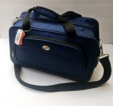 American Tourister Laptop Portfolio Briefcase Travel Bag 2 Sided 16x12x7 Vintage - £21.29 GBP