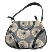 Hobo London Textile Billy Bag Purse Grey White Black Floral Geometric Sh... - $27.71