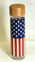 American Flag Glass Canister Screw Top Lid - $14.84