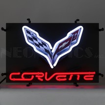 Corvette C7 Junior Chevrolet Car Dealer LED Neon Light Sign 17&quot; by 12&quot; 5SMC7J - £181.48 GBP