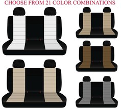 Two Tone Seat covers Fits Ford F250 truck 91-98 Front Bench seat with headrests - £70.81 GBP
