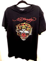 New Ed Hardy Rhinestone Jeweled Tiger T-Shirt Men Retro 1990&#39;s Graphic Size M - £29.14 GBP