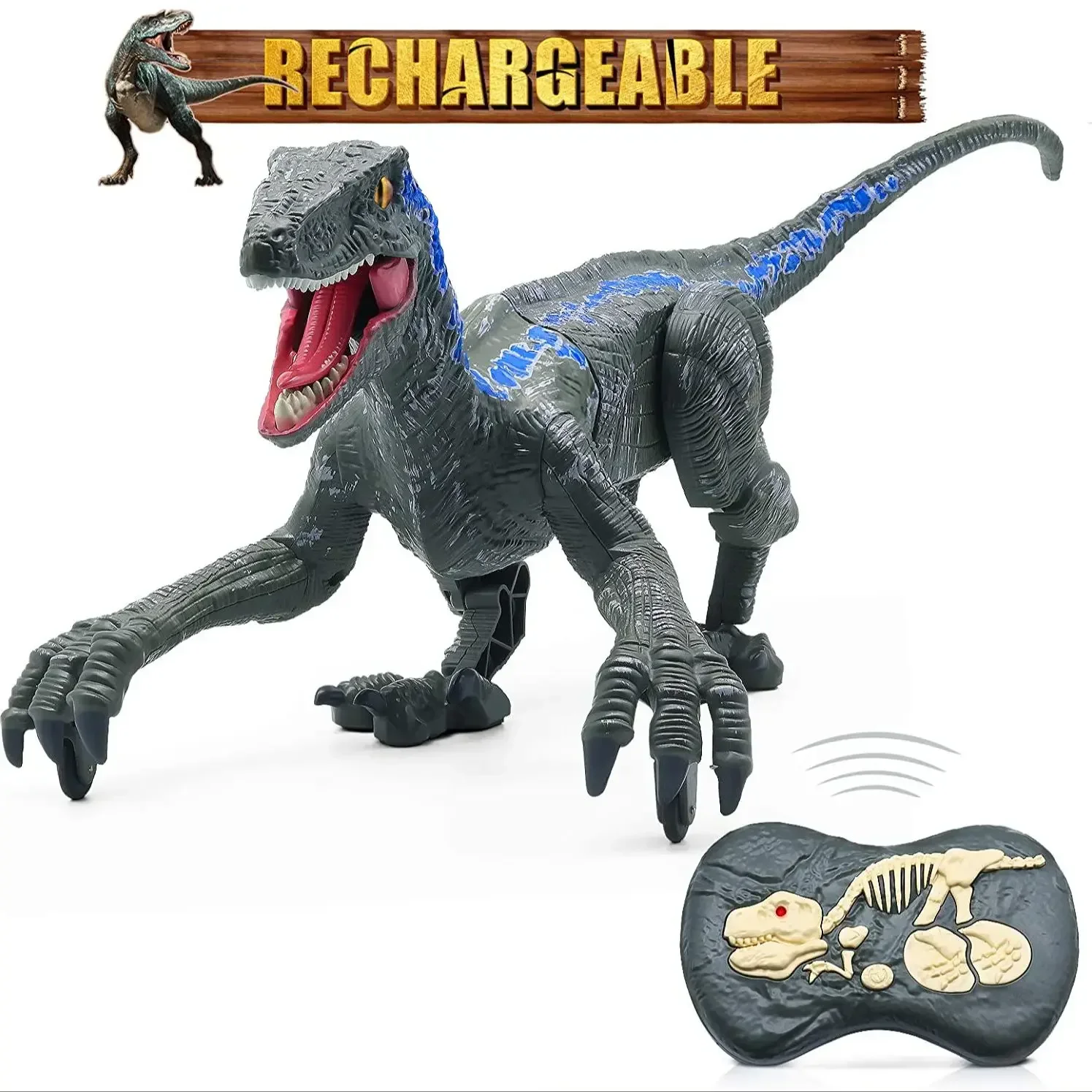 Remote Control Toys for boys Kid RC animal electronic pet Walking Jurassic - £53.54 GBP