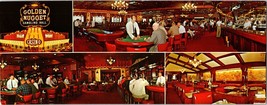 Vintage 70s Golden Nugget Casino Las Vegas NV Multi View Panorama Long Postcard - £19.57 GBP