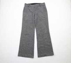 Vintage 90s Womens Size 10 Lined Flared Wide Leg Wool Herringbone Pants ... - $74.20