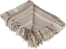 Dii Braided Striped Decorative Throw Blanket, 50X60, Stone - $624.75 MXN