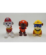 Paw Patrol Action Figures Marshall Rubble Zuma Jointed Spin Master Lot of 3 - £7.83 GBP