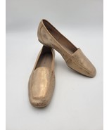 Donald J Pliner Women&#39;s 7.5M DeeDee Metallic Gold Leather Slip On Flats ... - €34,49 EUR