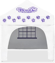 The Large, White/Purple Pupup Canopy Instant And Portable Dog House And Shelter. - £63.12 GBP