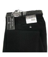 Bocaccio Uomo Boy&#39;s Black Flat Front Dress Pants with a Black Belt Sizes... - £19.65 GBP