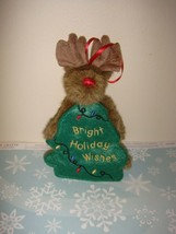 Boyds Holiday Moose Mini Gift Card Holder Plush Ornament - £15.22 GBP