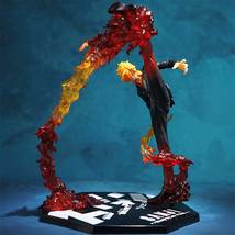 Anime One Piece Action Figure Sanji Sculpture Black Leg Fire Battle 16CM... - £24.36 GBP