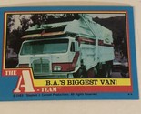 The A-Team Trading Card 1983 #32 BA’s Biggest Van - $1.97