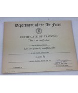 Vintage United States Air Force 1960 Certificate of Training 25627 - £6.14 GBP
