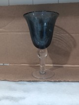 Artland Iris Cobalt Blue Goblet Glass, Bubble Seeded Pedestal Base, Wate... - £11.68 GBP