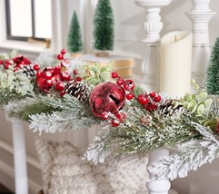 4&#39; Jingle Bell, Berry and Pine Garland by Valerie in - £154.87 GBP