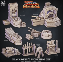 3D Printed Cast n Play Blacksmith&#39;s Workshop Terrain Essentials 28mm 32mm D&amp;D - £6.56 GBP+