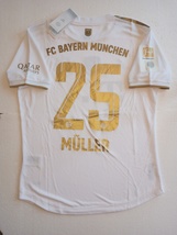 Thomas Muller FC Bayern Munich Match Slim Fit White Away Soccer Jersey 2022-2023 - £86.00 GBP