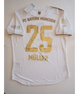 Thomas Muller FC Bayern Munich Match Slim Fit White Away Soccer Jersey 2022-2023 - $100.00