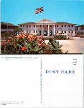 Montego Bay Jamaica The Royal Caribbean Hotel British Flag Flowers VTG Postcard - £7.51 GBP