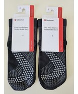 2 x NWT LULULEMON BLK Black Find Your Balance Studio Ankle Socks Women&#39;s... - £39.83 GBP