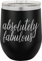 PhineFinds Absolutely Fabulous - 12oz Stainless Steel Stemless Wine Glas... - £15.65 GBP