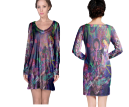 Prince the revolution Long Sleeved Satin Nightgown - £25.53 GBP+