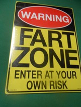 Great New Tin Sign..Warning....Fart Zone Enter At Your Own Risk - £8.24 GBP