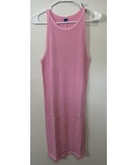 Old Navy Pink Sleeveless Ribbed Midi Dress In Pink Size Large Tall - $26.99