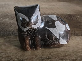 Vintage TONALA Folk Art Cat Figurine Lying Down Brown Mexico - $850.98 MXN