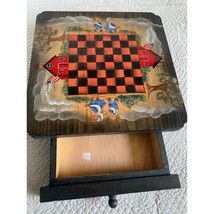 Handmade Wood Checkerboard with Storage Drawer - £18.00 GBP