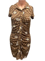 No Boundaries Casual Floral Fitted Button Down Dress In Woman’s Small - $166.87 MXN