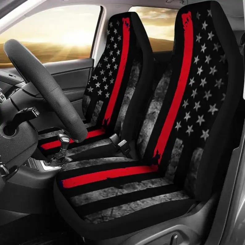 Thin Red Line Firefighters, Search Rescue, Heros-Car Seat Covers, Car - £35.86 GBP