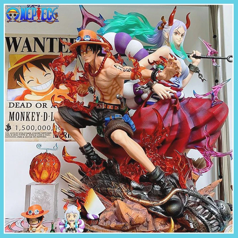 Anime One Piece Figures Yamato Portgas D Ace Emperor Yan Son Of Kaido United - £136.84 GBP+