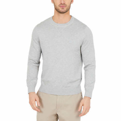 Nautica Men's Long Sleeve Crew Neck Sweater ,Color: Grey Heather - $25.99