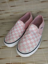 Vans Off The Wall Pink/Off White Checker Slip On Women&#39; Size 6.5 Shoes S... - $24.92