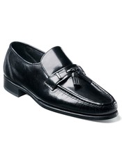Florsheim Men Slip On Tassel Loafers Como Size US 9 EEE Black Leather - £58.57 GBP