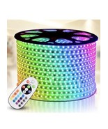 65.5’ 120v LED Strip Light RGB SMD 5050 Waterproof Remote Control Over 1... - $49.49