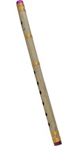 Indian Musical Instrument 16 Inch Bamboo Bansuri Flute A Key 7 Holes Fipple - £25.79 GBP